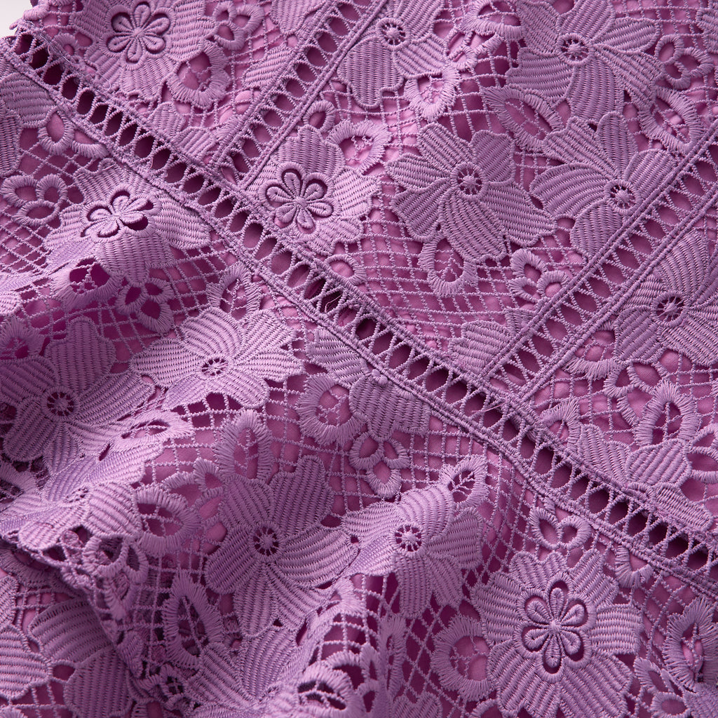 MARLO KIDS Gianna Embroidery Mini Dress in Grape