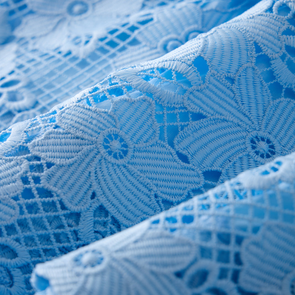 MARLO KIDS Gianna Embroidery Mini Dress in Powder Blue
