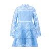 MARLO KIDS Gianna Embroidery Mini Dress in Powder Blue