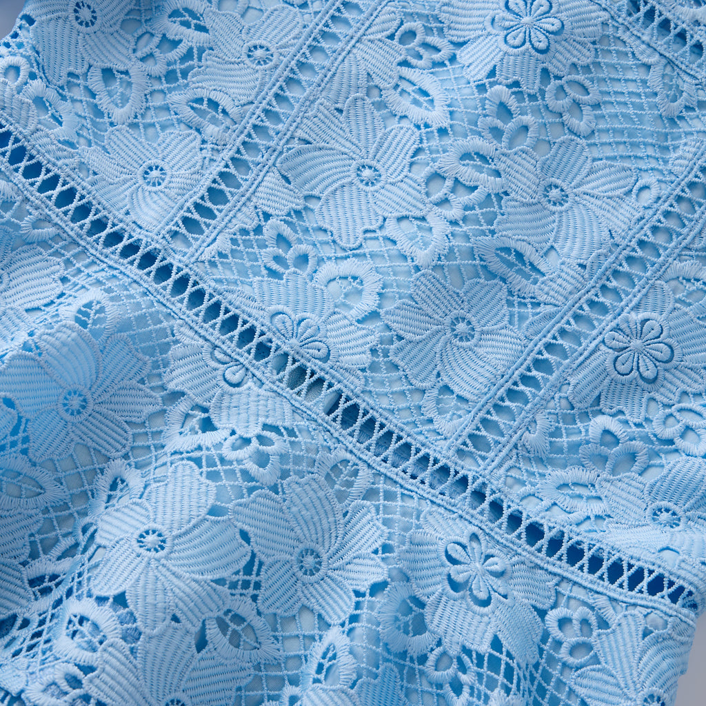 MARLO KIDS Gianna Embroidery Mini Dress in Powder Blue