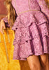 MARLO KIDS Gianna Embroidery Mini Dress in Grape