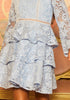 MARLO KIDS Gianna Embroidery Mini Dress in Powder Blue