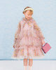 MIMISOL FALL 2026 Fireworks Print Ruffled Dress in Pink