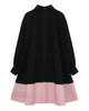 MIMISOL FALL 2026 Bi-Color Vaiella Dress in Black and Pink