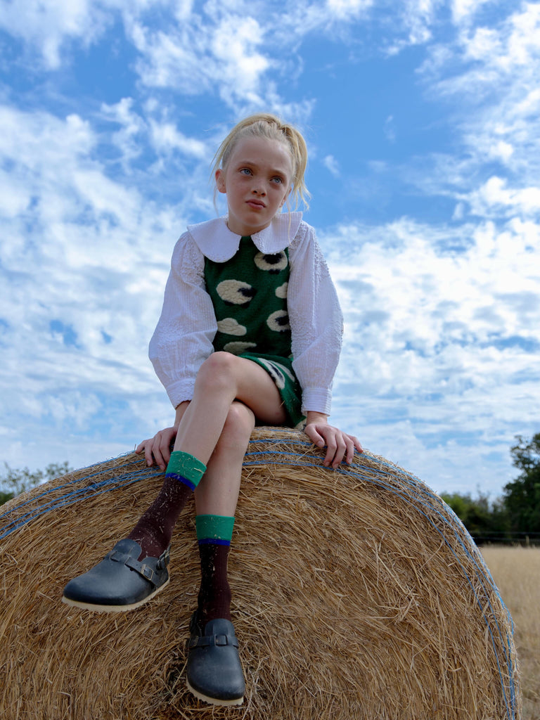 FISH & KIDS FALL 2026 SHEEP PINAFORE DRESS