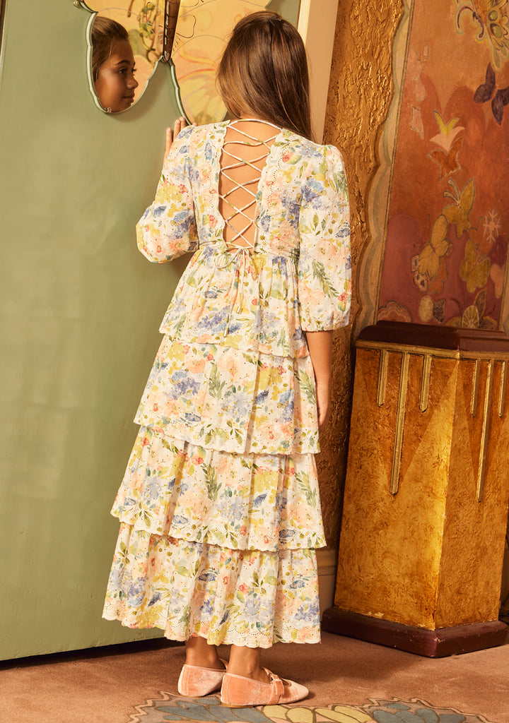 MARLO KIDS Lina Embroidered Maxi Dress