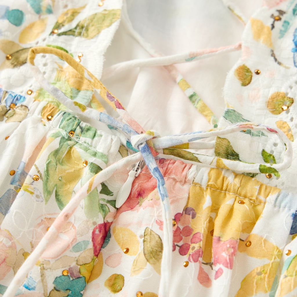 MARLO KIDS Lina Embroidered Maxi Dress