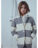 UNLABEL FW23 Enlighten Blazer Jacket in Milk and Grey Stripes