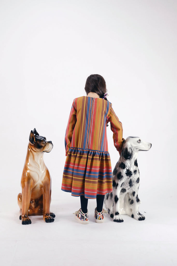 WOLF AND RITA "Bill & Tilda" Doroteia Dress in Vintage Stripes