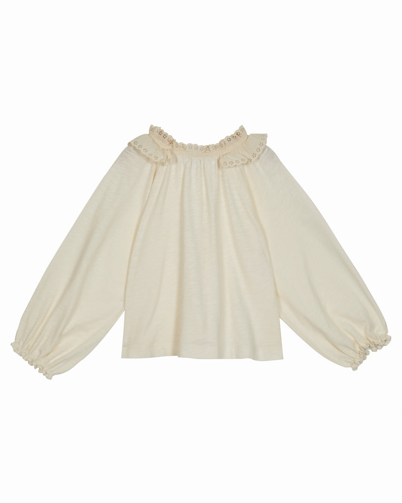 EMILE ET IDA AW23 Broderie Anglaise Cotton Blouse Top