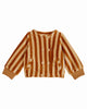 EMILE ET IDA AW23 Baby Velvet Stripe Baby Cardigan Jacket