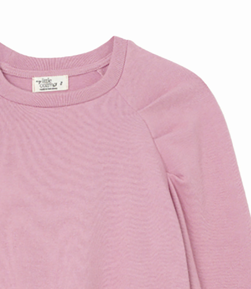 MY LITTLE COZMO "MANIFESTO n°1" Soft Knit Puff Sweater in Pink