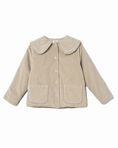 BEAU LOVES Club Olive Green Martha Collar Quilted Jacket