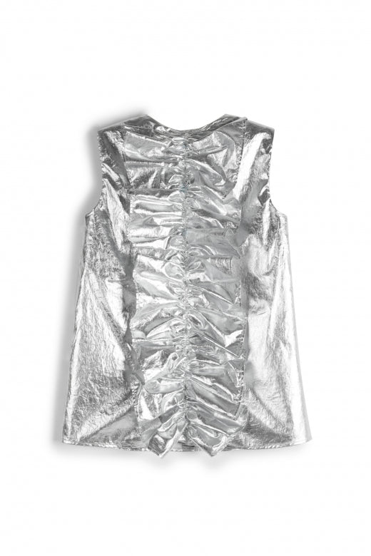 WOLF AND RITA "An Ode To Summer" CECILIA SILVER BLOUSE TOP