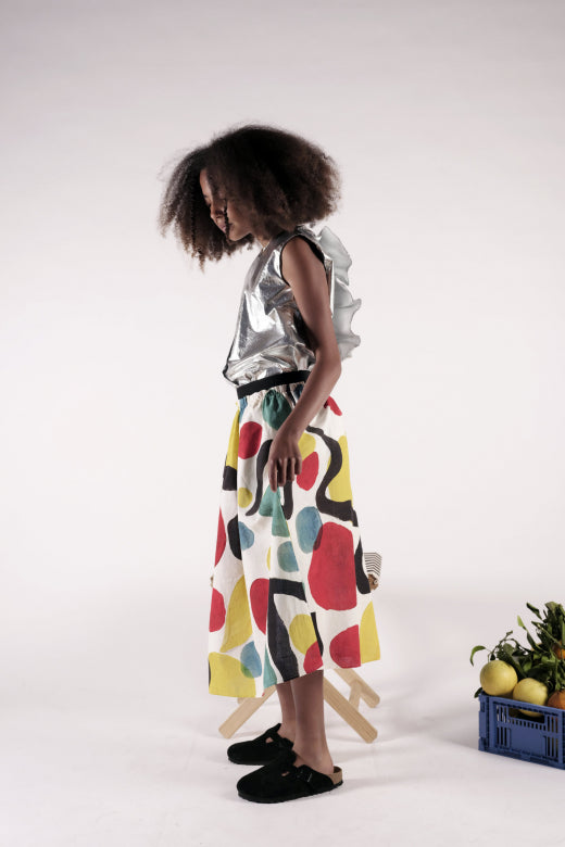 WOLF AND RITA "An Ode To Summer" SILVINA FLOW MIDI SKIRT