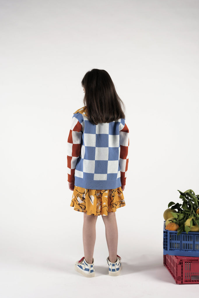 WOLF AND RITA "An Ode To Summer" SAMUEL CHECK KNIT CARDIGAN