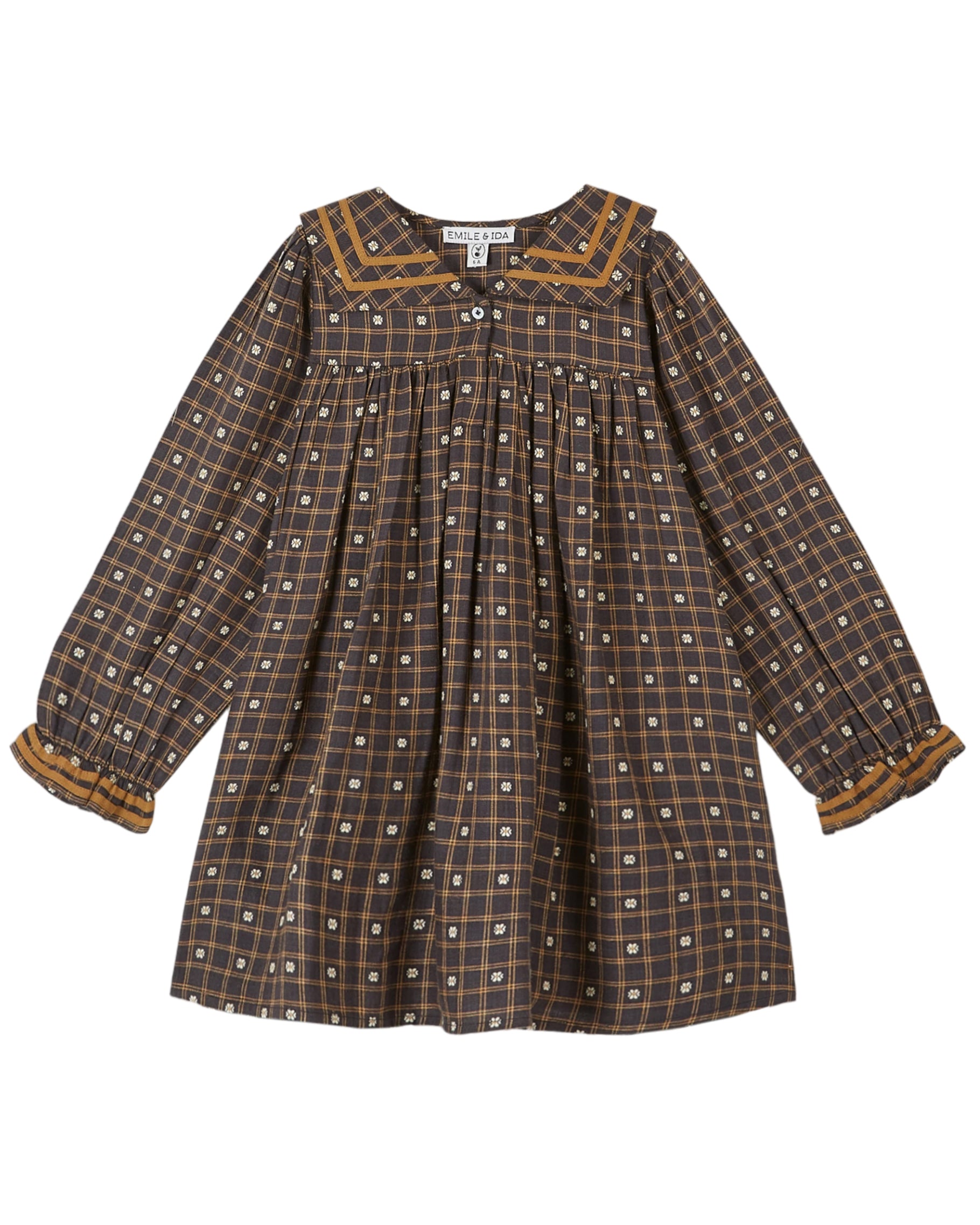 Emile et Ida　ワンピース　4A emile et ida ワンピース dress vichy cafe | tamago paris