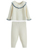 C'ERA UNA VOLTA Baby Zoe Knit Pants and Cardigan Set in Cream