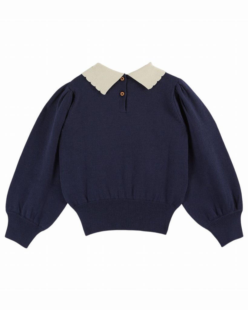 EMILE ET IDA FW25 PIERROT COLLAR CARDIGAN SWEATER