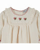 EMILE ET IDA FW25 BEBE ROMPER WITH EMBROIDERED ROSES