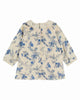 EMILE ET IDA FW25 BEBE ORCHID BLUE DRESS WITH CROCHET COLLAR