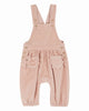 EMILE ET IDA FW25 BEBE CORDUROY OVERALLS WITH FLOWER POCKET