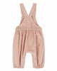 EMILE ET IDA FW25 BEBE CORDUROY OVERALLS WITH FLOWER POCKET