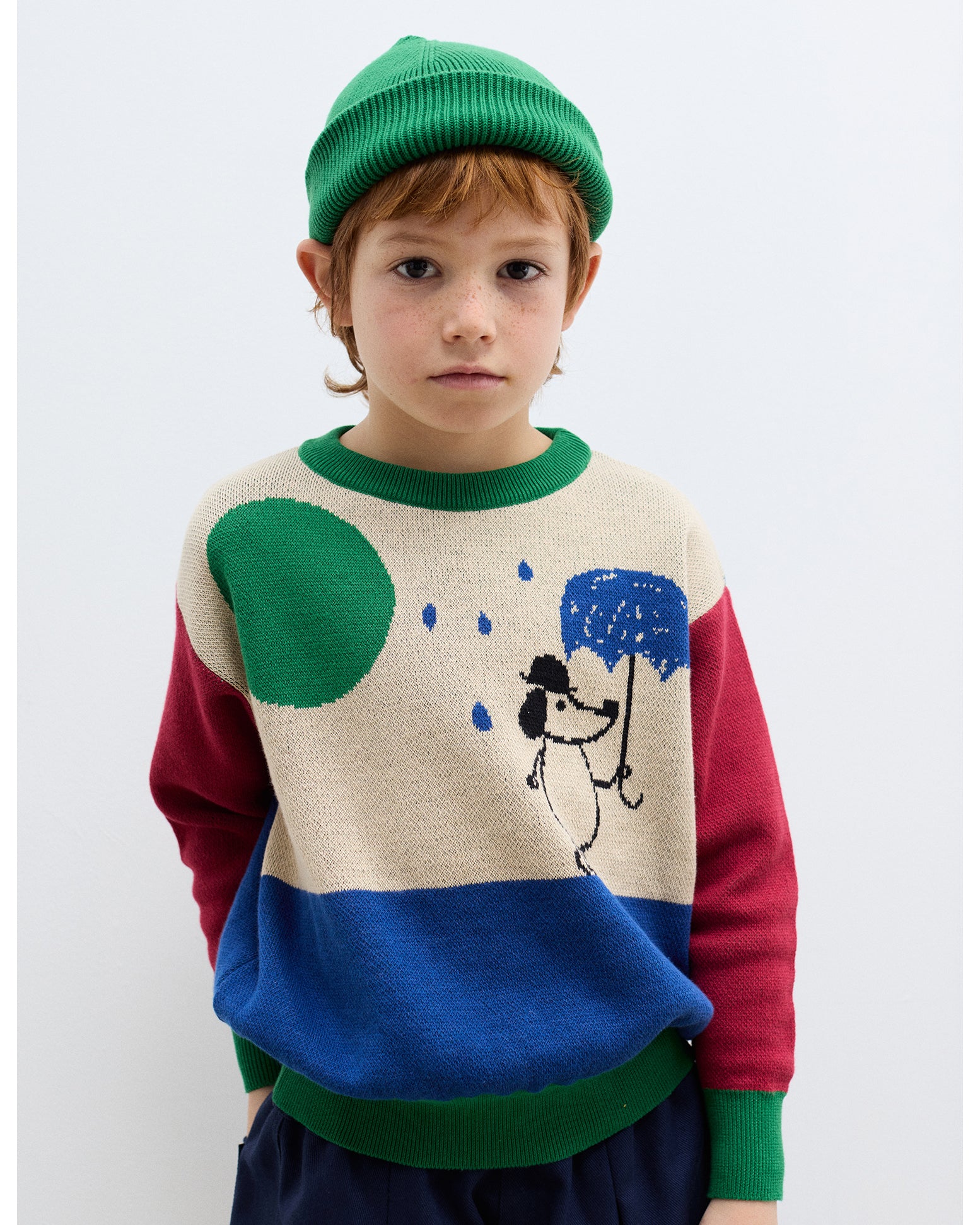WEEKEND HOUSE KIDS 'THE GOOD NEWS CLUB' Rainy Dog Jumper Sweater