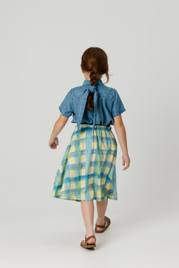 WOLF AND RITA  'The Invisible Magic Club'  SILVINA GRID SKIRT