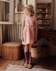 EMILE ET IDA SS26 Vichy Pinafore Dress with Embroidered Cherries