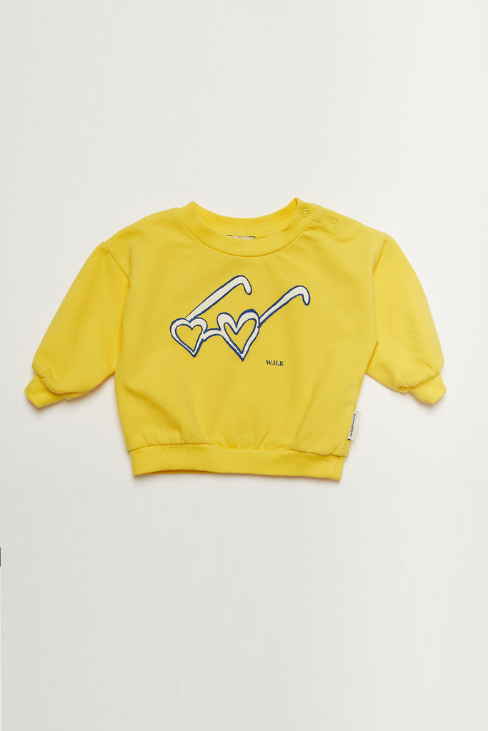 WEEKEND HOUSE KIDS SS26 'The Art of Seeing'  Heart glasses sweatshirt