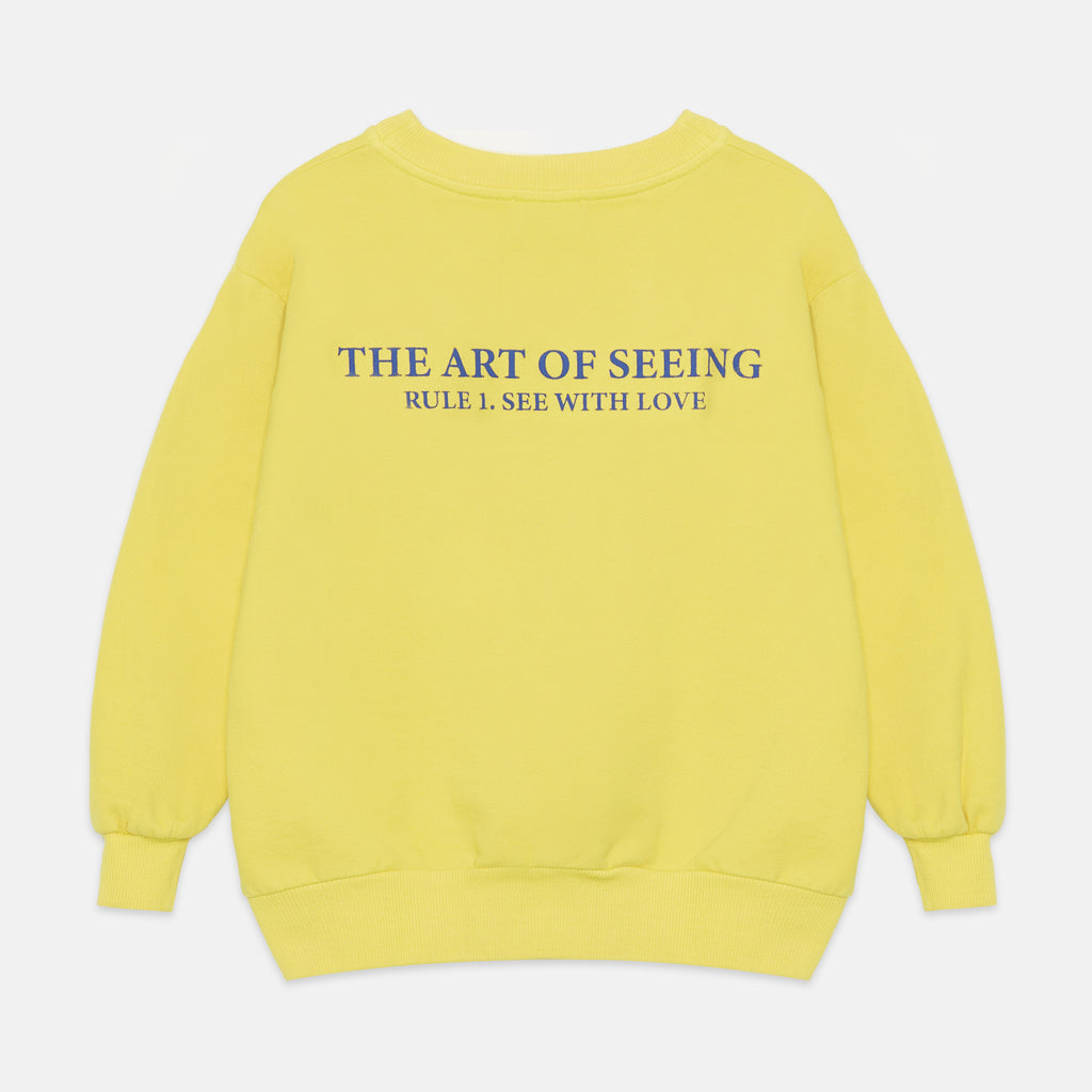 WEEKEND HOUSE KIDS SS26 'The Art of Seeing'  Heart glasses sweatshirt