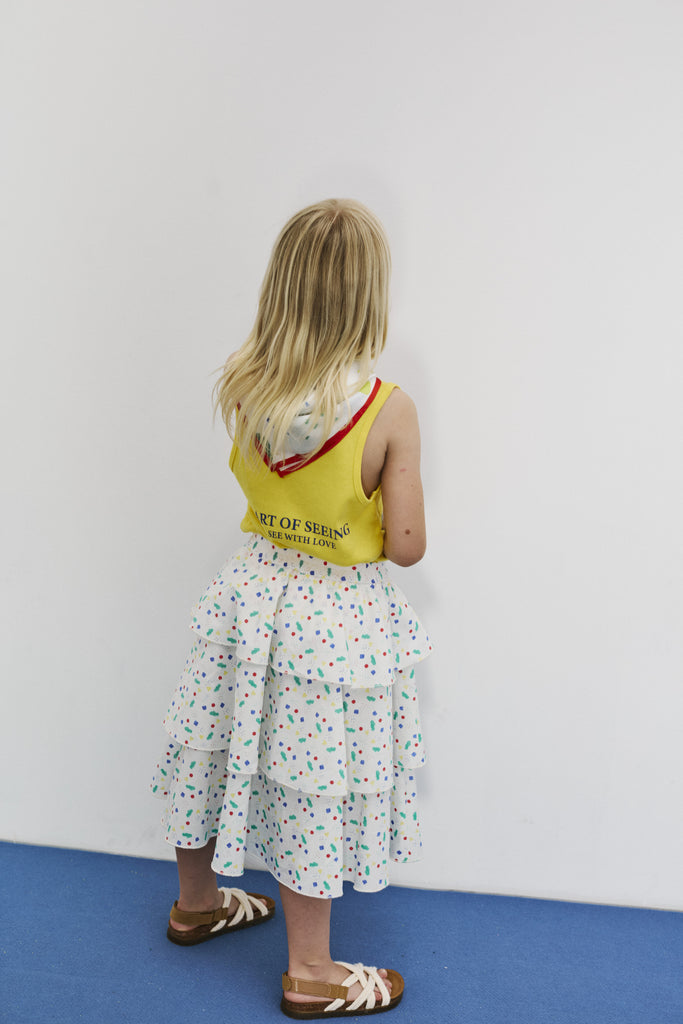 WEEKEND HOUSE KIDS SS26 'The Art of Seeing'  Heart glasses tank t-shirt