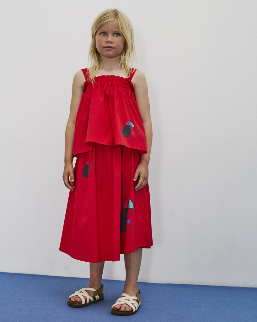 WEEKEND HOUSE KIDS SS26 'The Art of Seeing'  Happy dog long skirt
