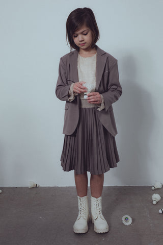 UNLABEL FW23 Anticipate A-Line Wool Skirt in Black