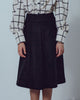 UNLABEL FW23 Anticipate A-Line Wool Skirt in Black