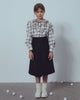 UNLABEL FW23 Anticipate A-Line Wool Skirt in Black