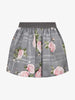 MONNALISA FALL 2026 Check Pink Rose Skirt