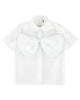 CAROLINE BOSMANS Ss23 Bow Shirt in White Tafetta
