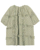 JNBY Short Sleeve All Over Pattern Ruffled Dress