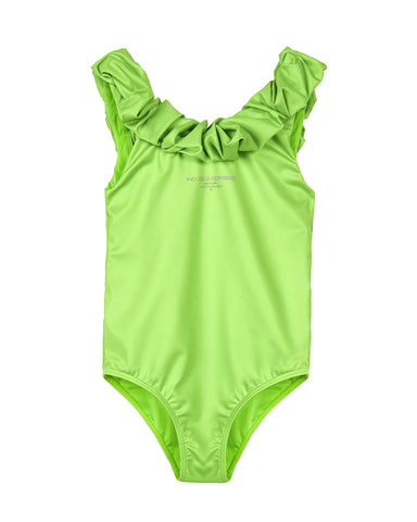 BEAU LOVES  "Open Swimming" Gold 'LOVES' Long Sleeve Swimsuit