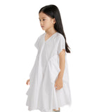 JNBY Origami Short Sleeve White Dress