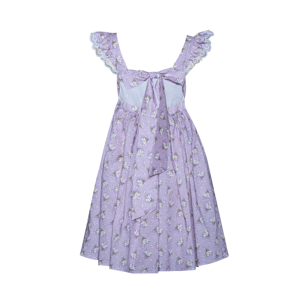 PAADE MODE "ROMANTIC MONSTERS" Dancing Petals Sleeveless Dress with Ties in Violet