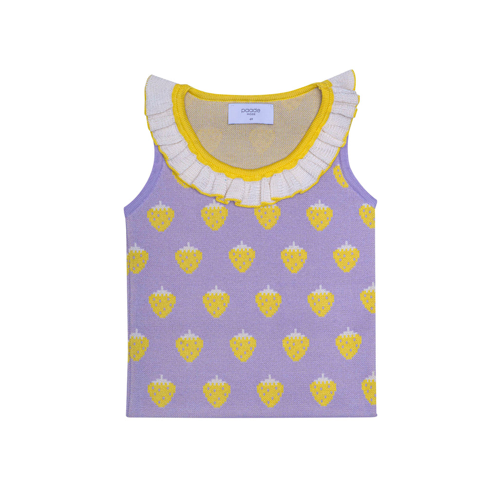 PAADE MODE "ROMANTIC MONSTERS" Sleeveless Knit Top Berries in Violet