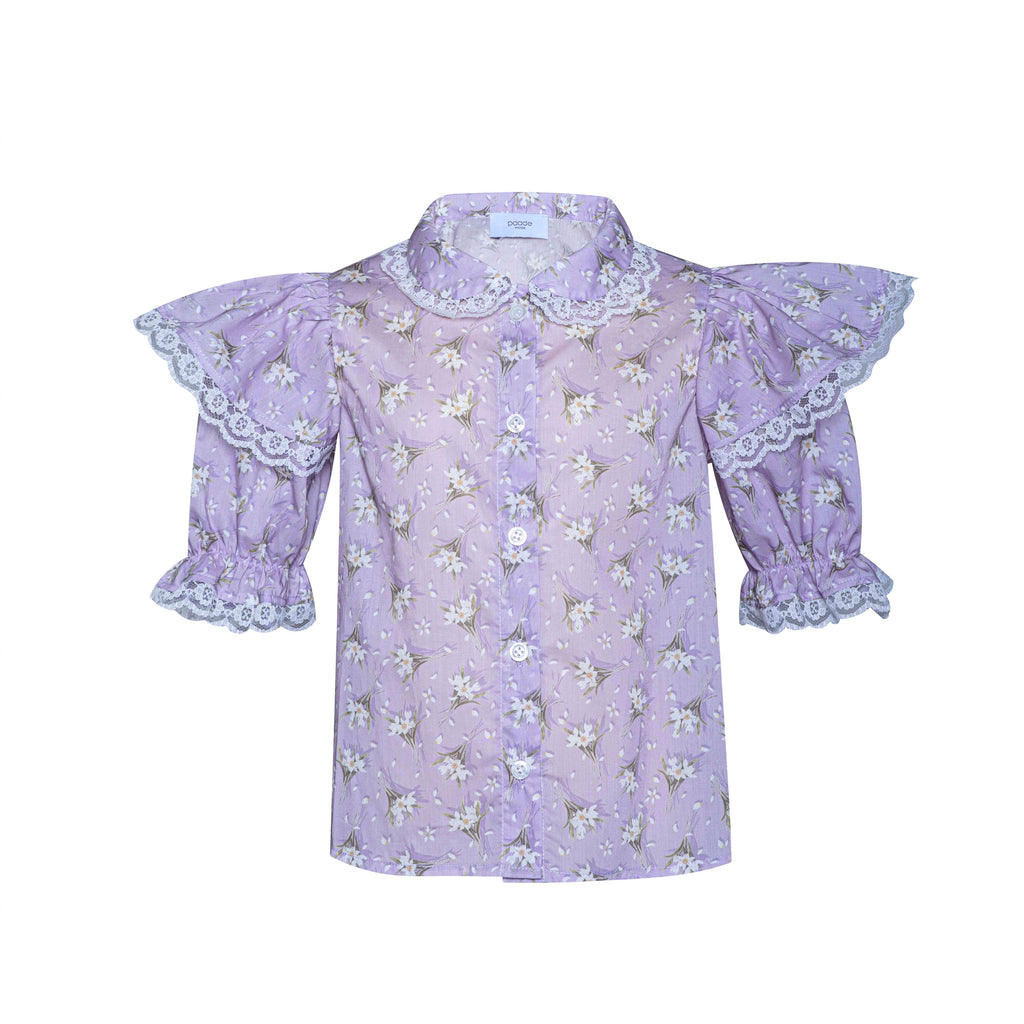 PAADE MODE "ROMANTIC MONSTERS" Dancing Petals Blouse in Lilac