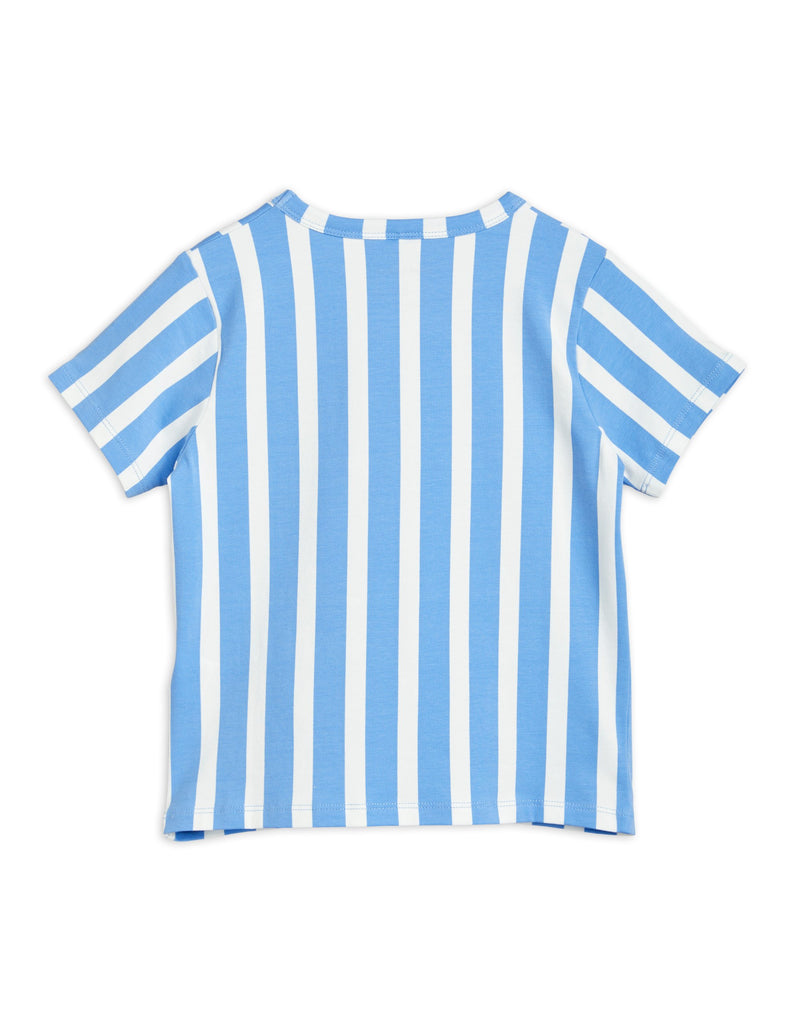 MINI RODINI "Book Club and Pigeon Post" Ritzratz Stripe T-Shirt in Blue Stripe
