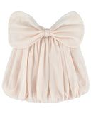 CAROLINE BOSMANS Ss23 Bubble Bow Skirt in Pink Lemonade