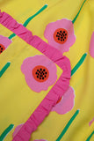 STELLA MCCARTNEY Flower Print Frill Trim Dress