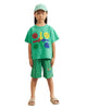 WEEKEND HOUSE KIDS Parches T-shirt Top in Soft Green