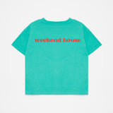 WEEKEND HOUSE KIDS Parches T-shirt Top in Soft Green